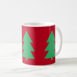 Green Christmas Tree Red Kaffeetasse
