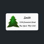 Green Christmas Tree Return Address Label Adressaufkleber<br><div class="desc">Green Christmas Tree Return Address Label</div>