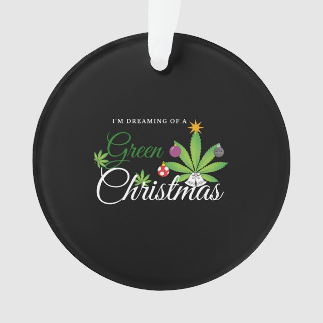 Green Christmas Weed Shirt Ornament (Vorderseite)