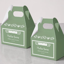 Green Cielito Lindo Baby Shower Muchas Gracias Geschenkschachtel