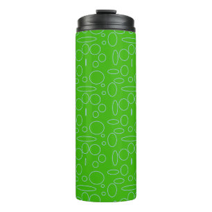 Green Circles Loops Thermosbecher
