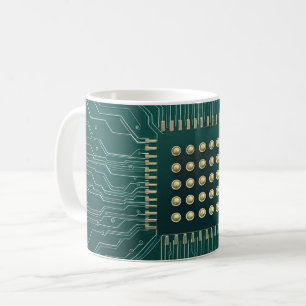 Green Circuit Board Kaffeetasse