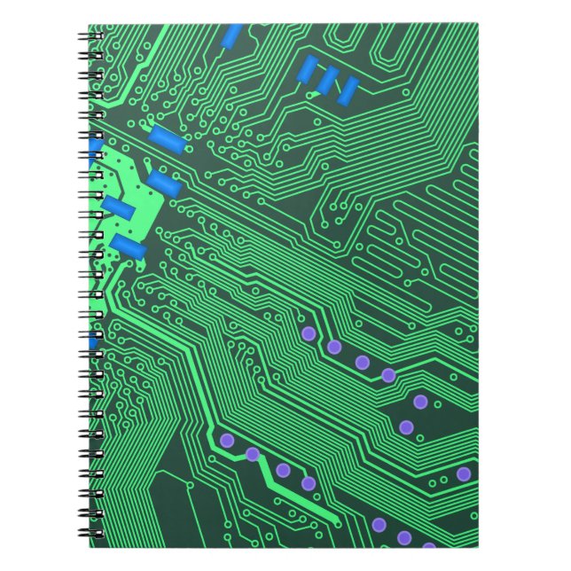 Green Circuit Board Notizblock (Vorderseite)