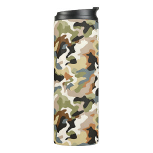 Green Classic Camouflage Thermosbecher