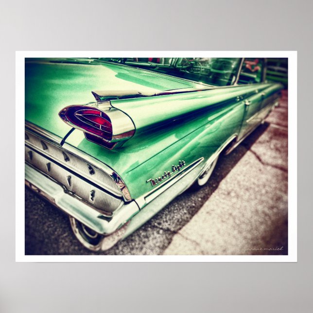 Green Classic Car Taillight Poster (Vorne)