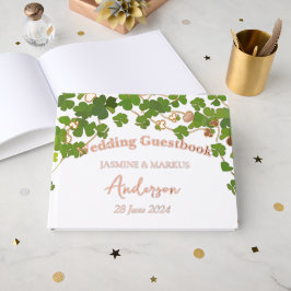 Green Clover Blätter Bouquet Wedding Gästebuch