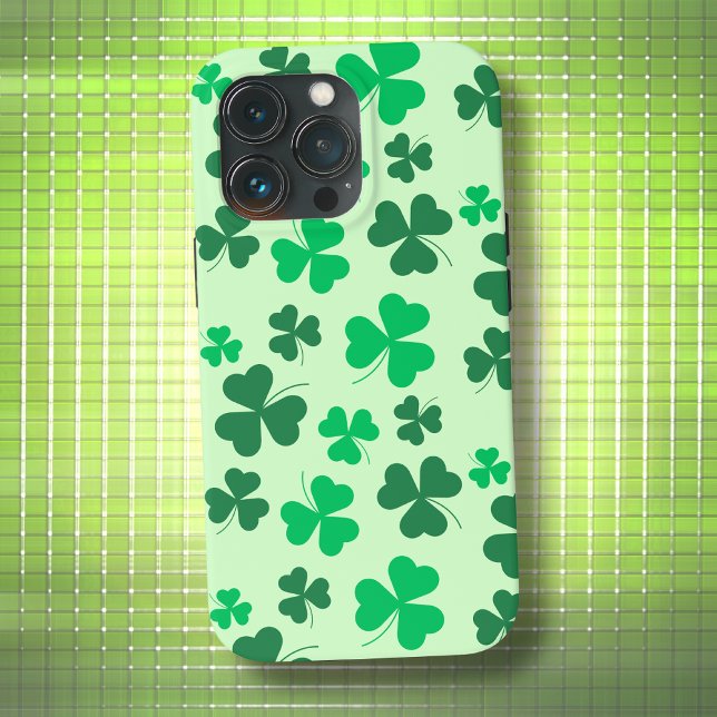 Green Clover Kleeblatt Irland Irish Retro Elegant Case-Mate iPhone Hülle (Von Creator hochgeladen)