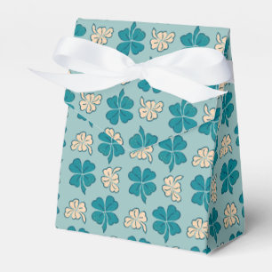 Green Clover Kleeblatt Pattern St Patrick`s Day Geschenkschachtel
