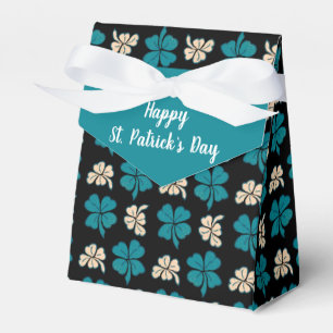 Green Clover Kleeblatt Pattern St Patrick`s Day Geschenkschachtel