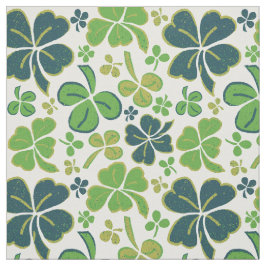 Green Clover Kleeblatt Pattern St Patrick`s Day Stoff