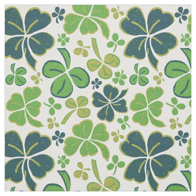 Green Clover Kleeblatt Pattern St Patrick`s Day Stoff (Muster)