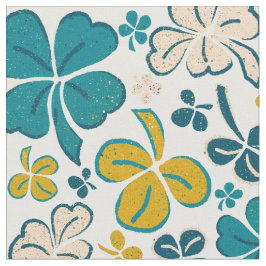 Green Clover Kleeblatt Pattern St Patrick`s Day Stoff