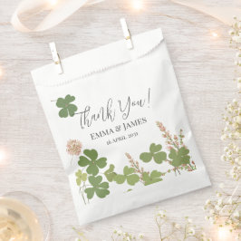 Green Clover Leaf St Patricks Day Danke Geschenktütchen