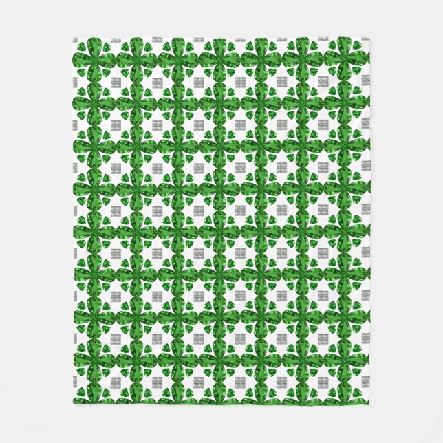 Green Clover Pattern Fleecedecke (Vorderseite)
