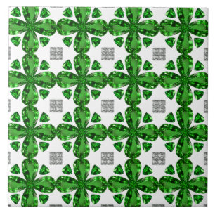 Green Clover Pattern Fliese