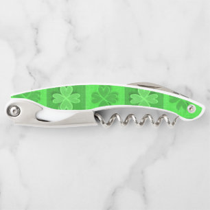 Green Clover Pattern Kellnermesser