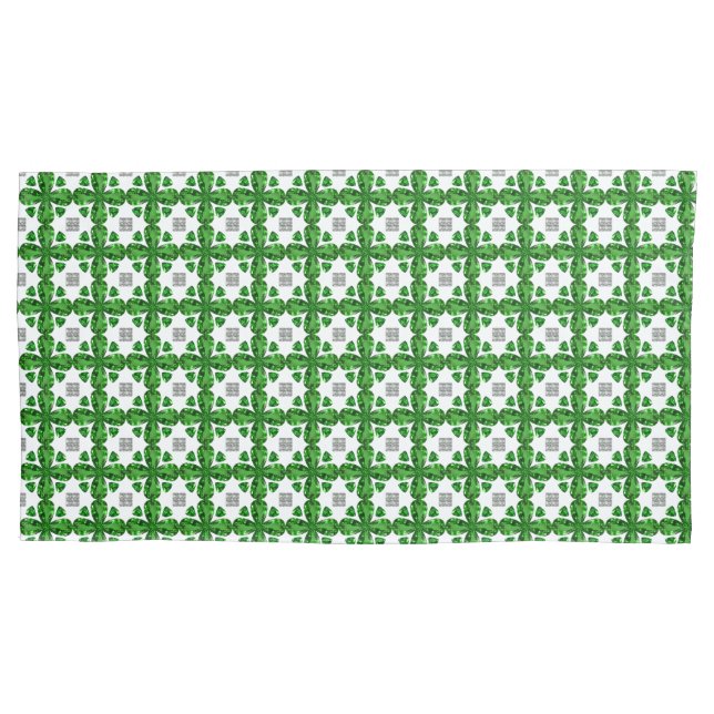 Green Clover Pattern Kissenbezug (Vorderseite)