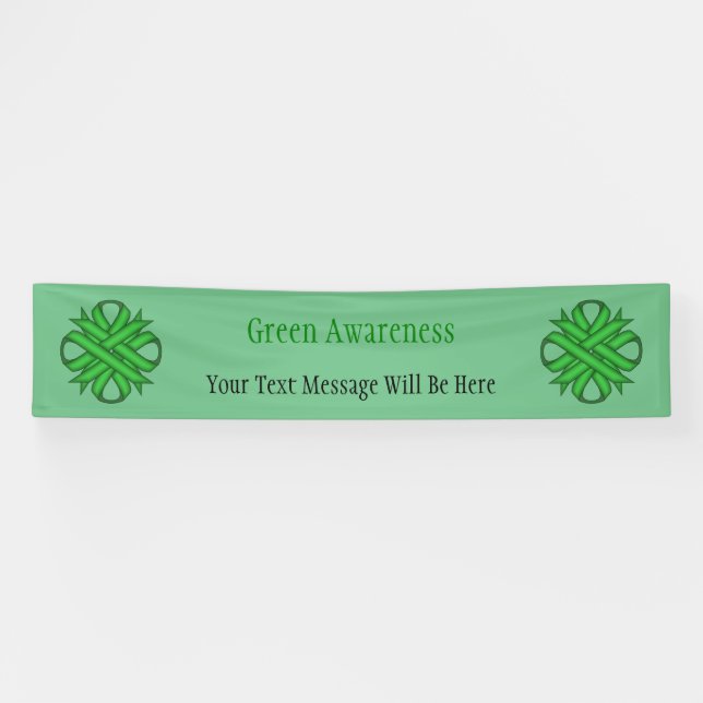 Green Clover Ribbon von Kenneth Yoncich Banner (Horizontal)
