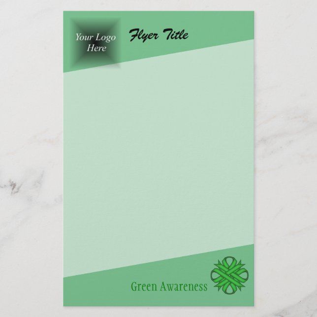 Green Clover Ribbon von Kenneth Yoncich Flyer (Vorne)