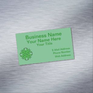 Green Clover Ribbon von Kenneth Yoncich Magnetische Visitenkarte