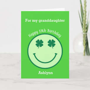 Green Clover St.Patrick's Day Birthday Card Karte