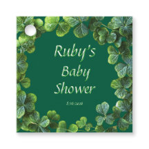 Green Clovers Baby Dusche