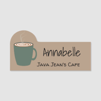 Green Coffee-Cup-Name Namensschild