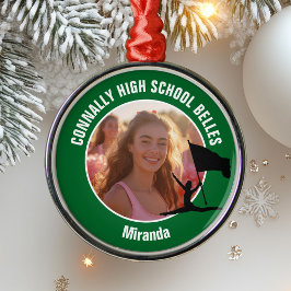 Green Color Guard Photo High School Christmas Ornament Aus Metall