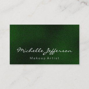 Green Color Makeup Artist Script Business Card Visitenkarte
