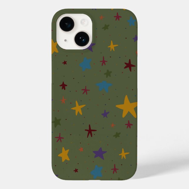 Green Colorful Star Phone Case (Rückseite)