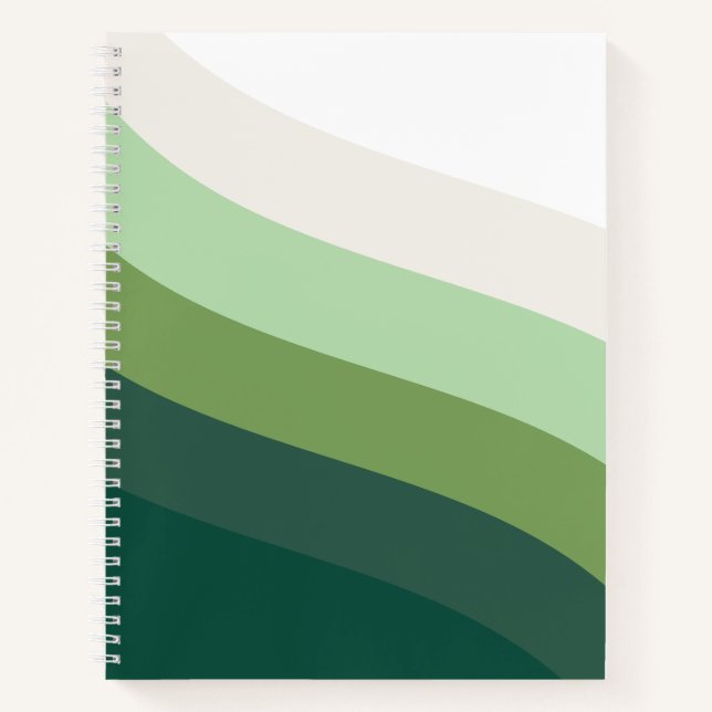 Green Colour Shades Spiral Notebook Notizbuch (Vorderseite)