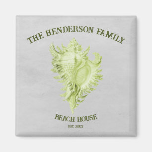 Green Conch Muschel Magnet