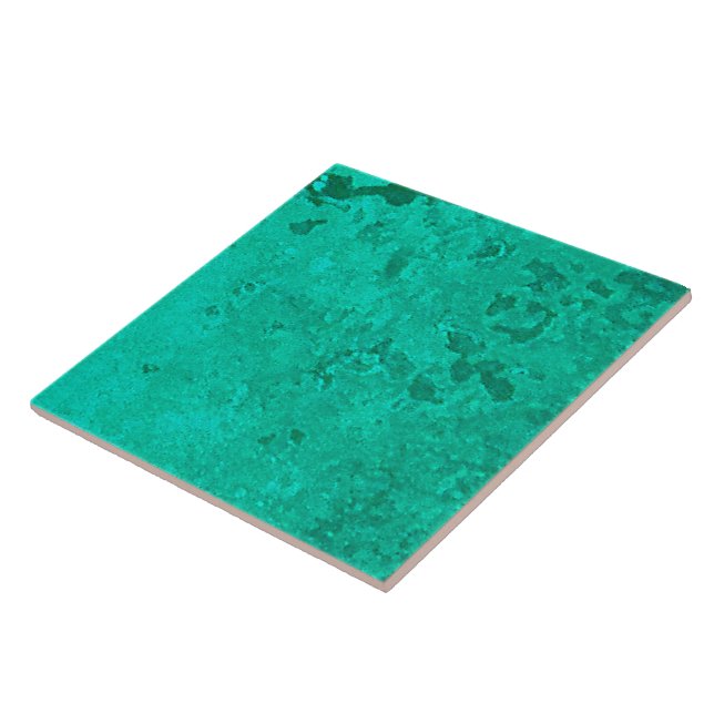 Green Copper Verdigris Patina Dot Fliese (Seite)
