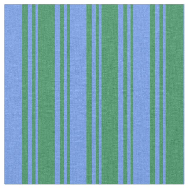 Green & Cornflower Blauer Farbmuster Stoff (Nahaufnahme)