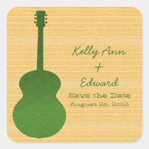 Green Country Gitarre Save the Date Stickers