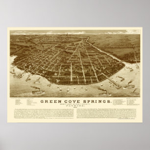 Green Cove Springs, FL Panoramic Map - 1885 Poster