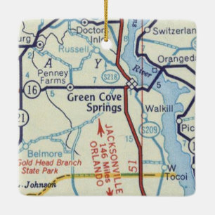 Green Cove Springs Map Keramikornament