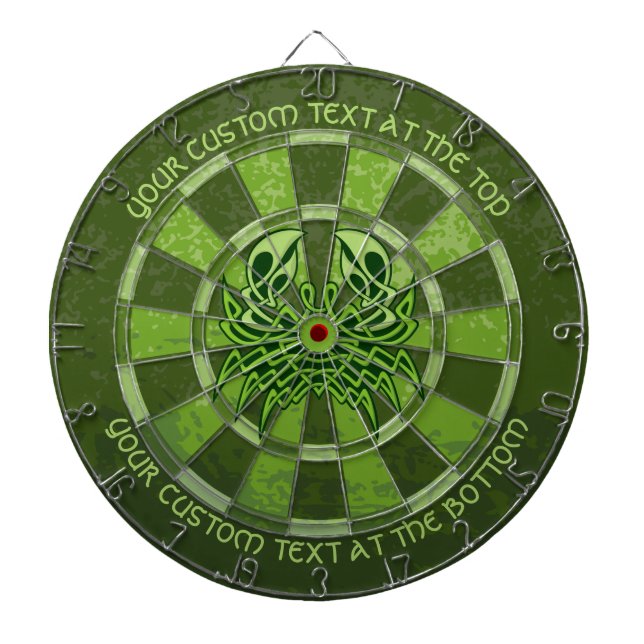 Green Crab Celtic Knot Dart Board Dartscheibe (vorne)