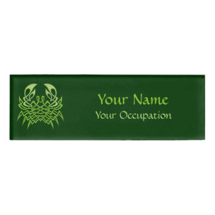 Green Crab Celtic Knot Namenschild