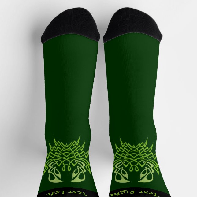 Green Crab Celtic Knot Socks Socken (Oben)