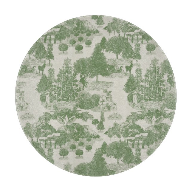 Green Cream Christmas Winter Wonderland Schneidebrett (Vorderseite)