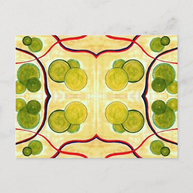 Green Cream Float Postcard Postkarte (Vorderseite)