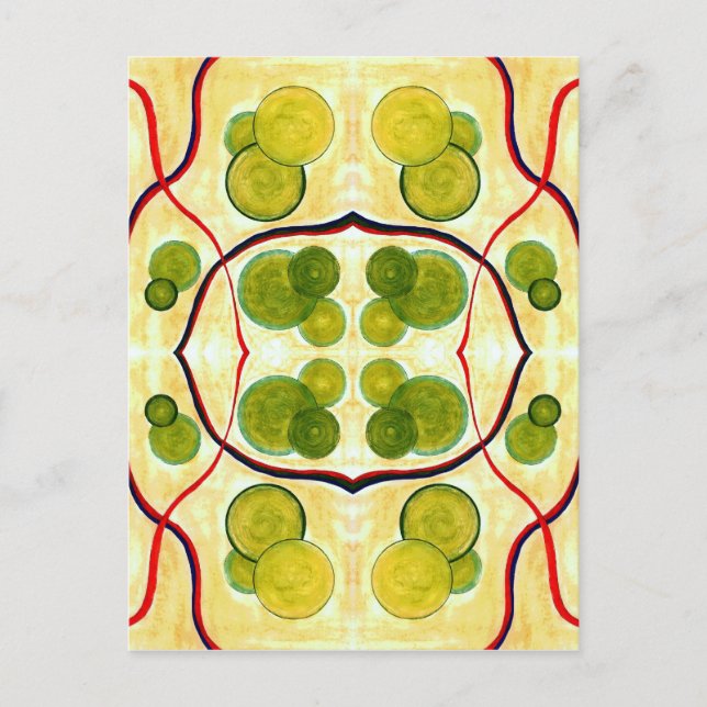 Green Cream Float Postcard Postkarte (Vorderseite)