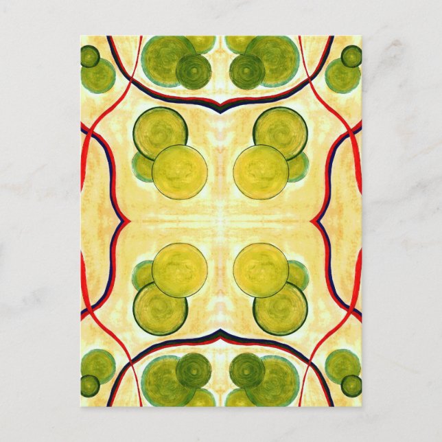 Green Cream Float Postcard Postkarte (Vorderseite)