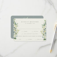 Green/Cream Snowberry+Eucalyptus Edged Wedding