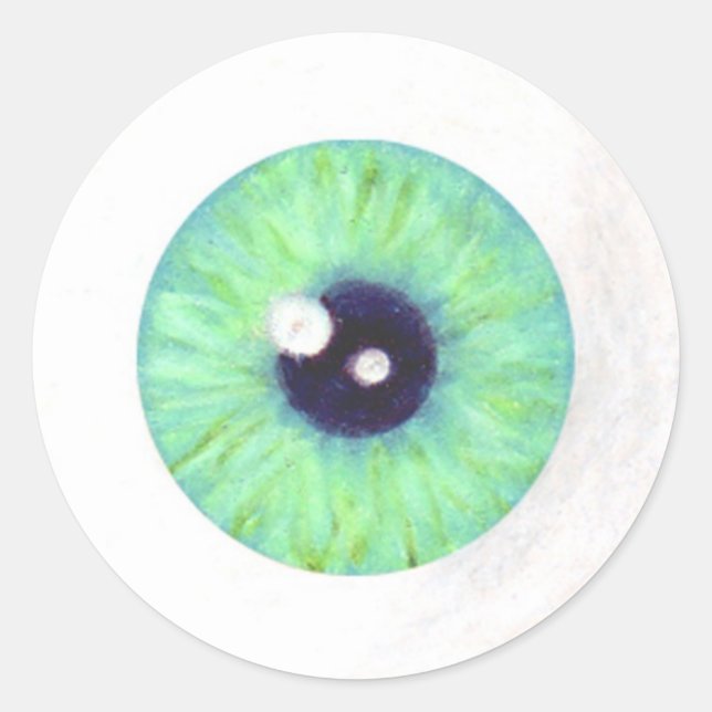 Green Creepy Eyeball Sticker (Vorderseite)