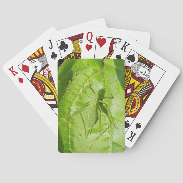 Green Cricket Camouflage Playing Cards Spielkarten (Rückseite)