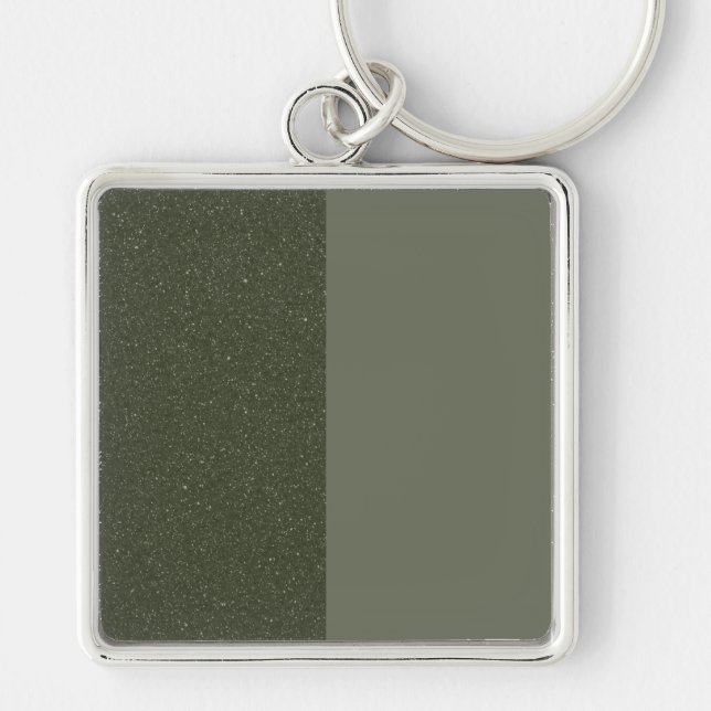 Green Custom Schlüsselanhänger mit zwei Tonen Moos (Vorne)