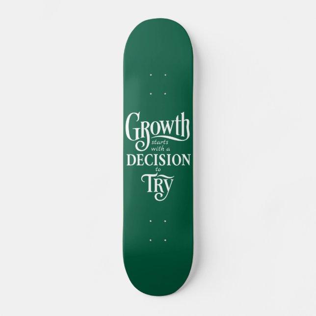 Green Custom Skateboard - Wachstum beginnt (Vorderseite)