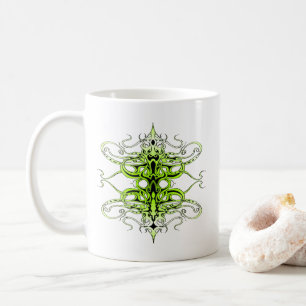 Green Custom Tribal Tattoo Design Kaffeetasse